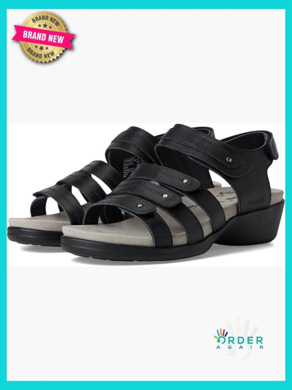 Strappy Casual Sandals Comfort Arch Support Adjustable Hook and Loop D-ring